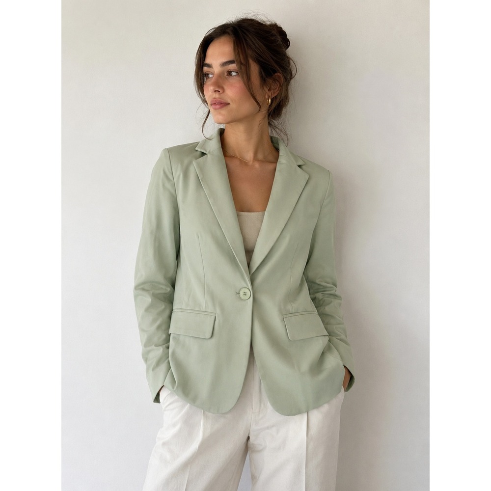 Unbranded Womens Blazer Jacket XS Matcha Green Minimalist Korean Style NWOT